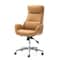 Glitzhome® Mid-Century Modern Faux Leather Adjustable High Back Swivel Office Chair